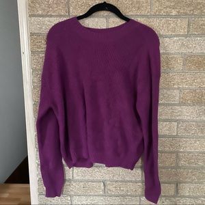 American Eagle Purple Knit Sweater